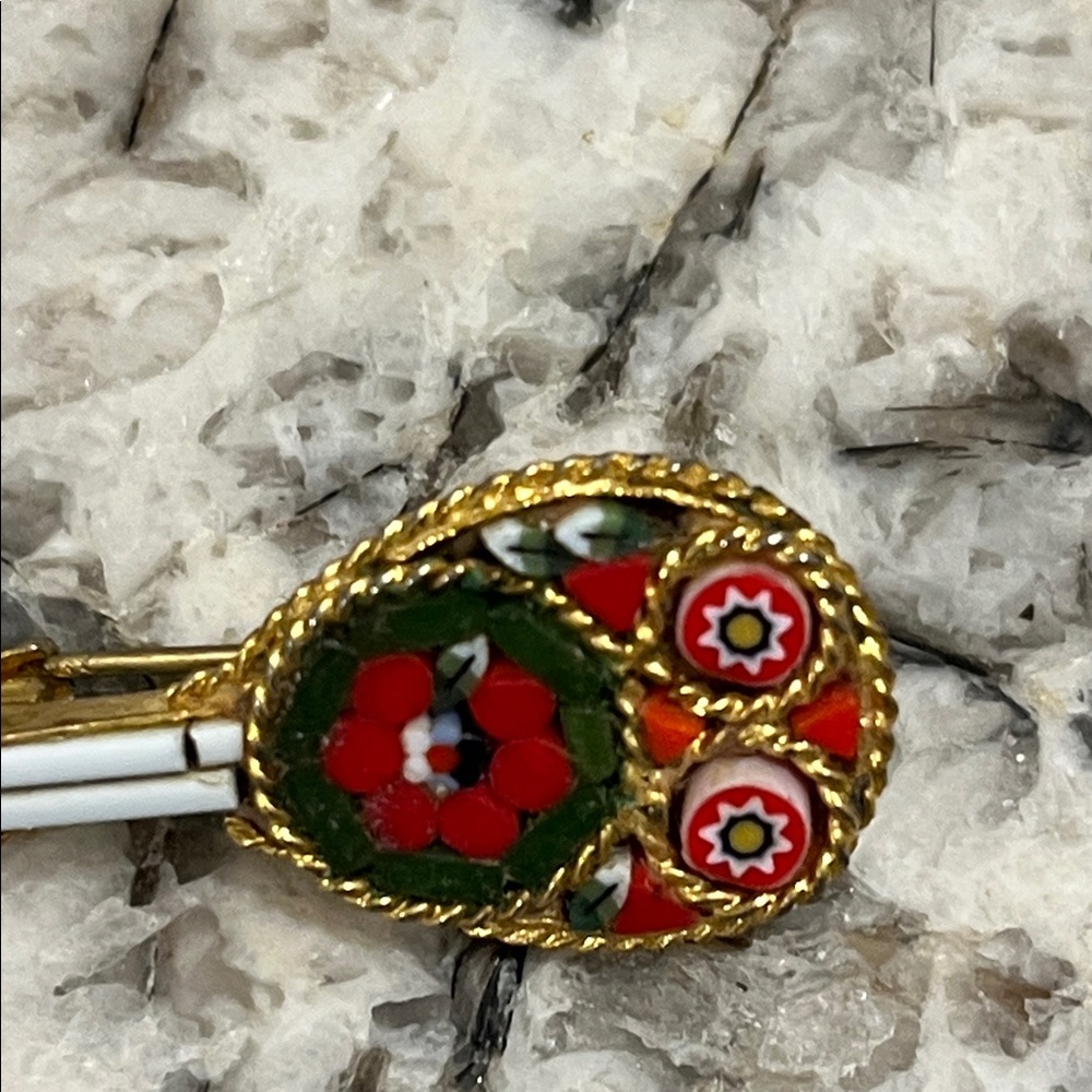 Floral Enamel mosaic pin